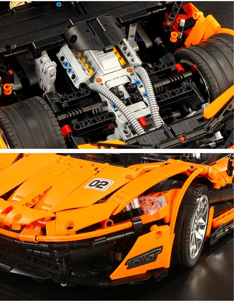DHL 20087 Technic автомобиль совместим с MOC-16915 mlaren P1 скоростной автомобиль набор строительных блоков Кирпичи приложение RC Мотор Модель автомобиля игрушки подарок