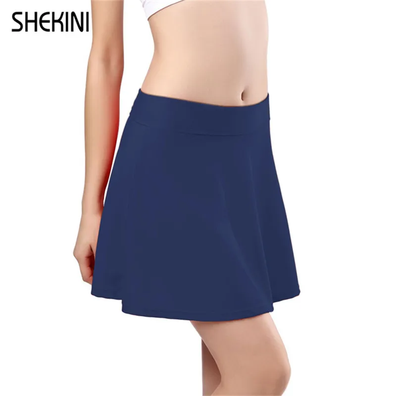 SHEKINI, Женская юбка, строгая, короткая, высокая талия, плавки, одноцветная, одежда для плавания, плавки, нижняя часть танкини