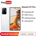 Оригинальный телефон Xiaomi 11T Pro 128 ГБ256 ГБ 120 Вт HyperCharge 120 МП камера 888 Гц AMOLED сенсорный дисплей Snapdragon