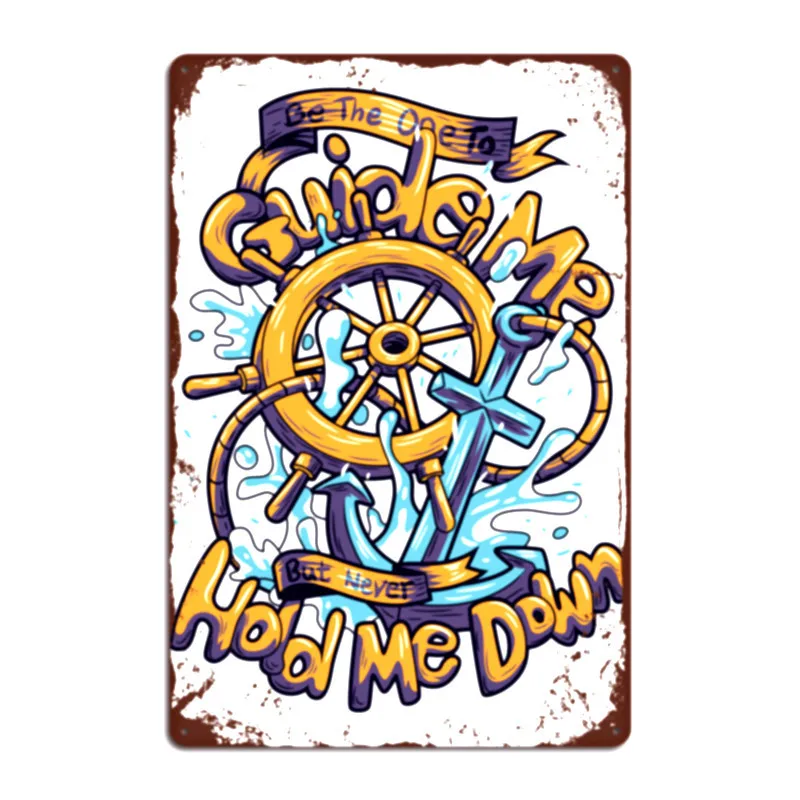 Тапочки в виде персонажа аниме якорь домашний декор жестяной коробке знак Декор