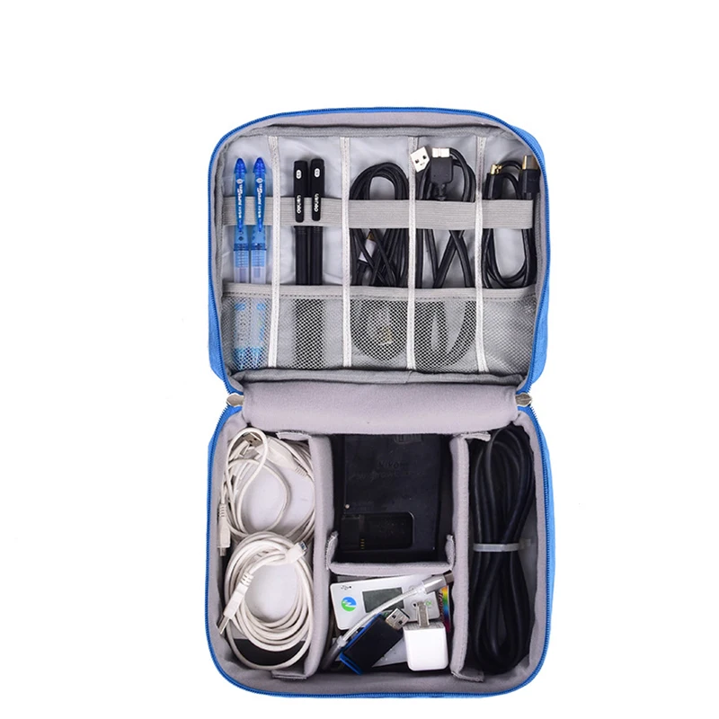 USB органайзер для устройств Зарядное устройство провода косметичка на молнии