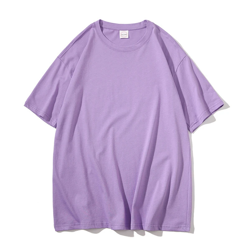 

Summer simple solid color short-sleeved oversized T-shirt M-5XL for men and women fashion Korean loose couples t shirt for men