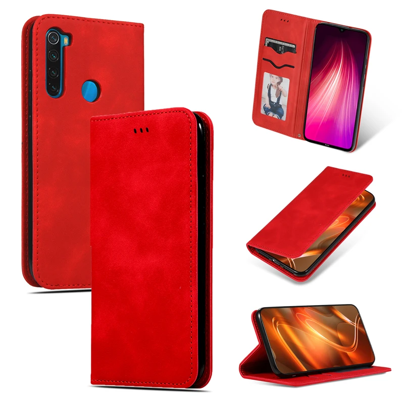 Чехол для Xiaomi Redmi Note 8 сумка телефона книжка кошелек чехол Ретро стиль деловой