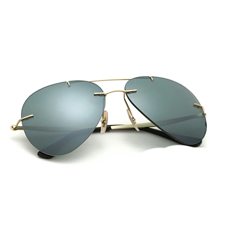 C11 Dark Green HBK без оправы Pilot, поляризационные ультралегкие солнцезащитные очки без оправы вождения солнцезащитные очки Oculos De Sol masculino UV400 подарок PM0077 - Цвет линз: C11 Dark Green