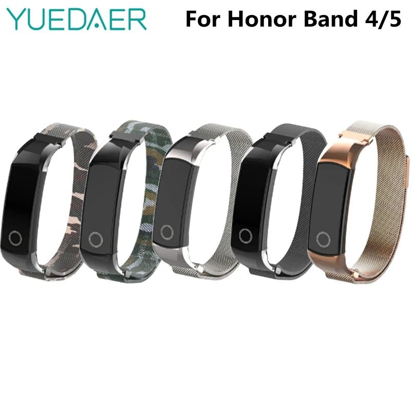 Миланская петля Honor Band 4 ремешок для Honor Band 4 магнитный металлический браслет для Honor Band 5 ремешок из нержавеющей стали умный Браслет