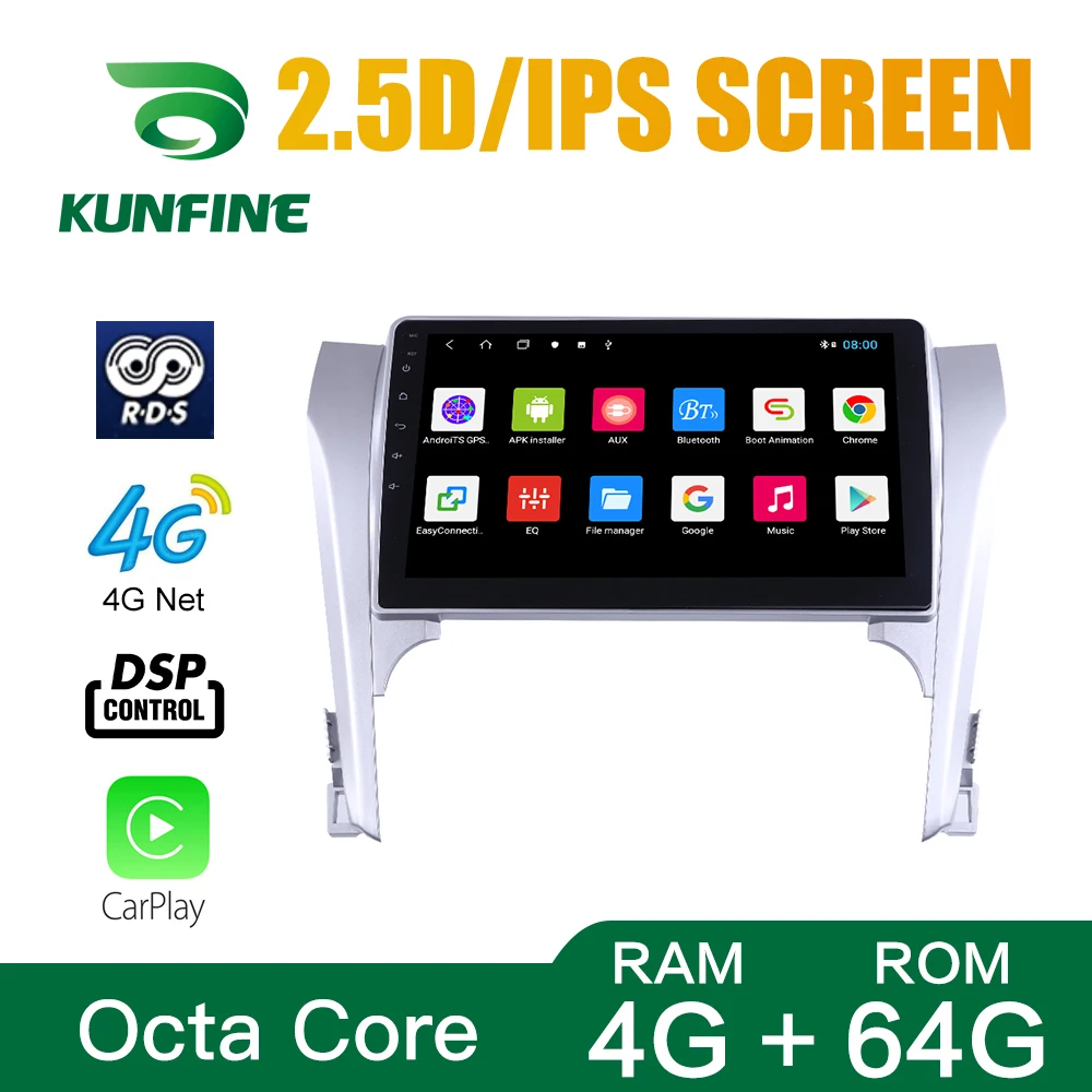 Octa Core 1024*600 Android 10 0 автомобильный DVD GPS навигатор плеер Deckless стерео для Toyota Camry 2012 2017