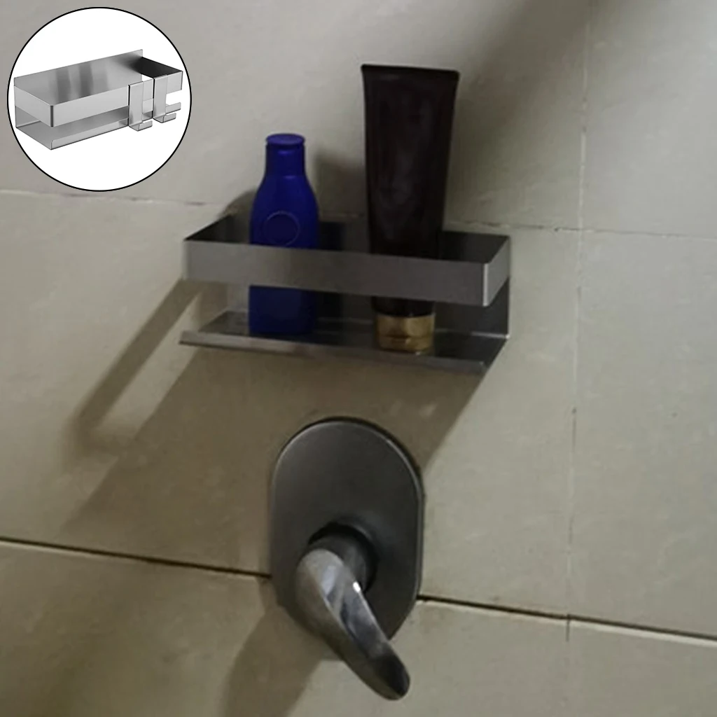 

Bathroom Shelf Wall Mount Shampoo Shower Holder Towels Rack Caddy Storage