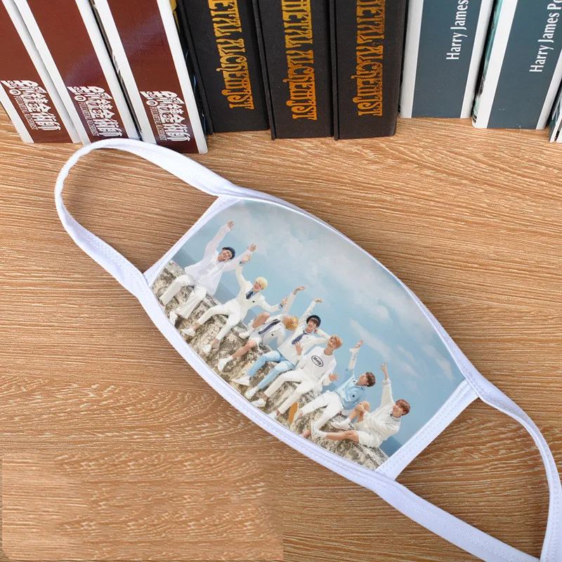 10 шт./партия KPOP маска для рта и лица JUNGKOOK Jimin SUGA JIN J-HOPE RM космическая хлопковая маска теплая и пылезащитная PM2.5