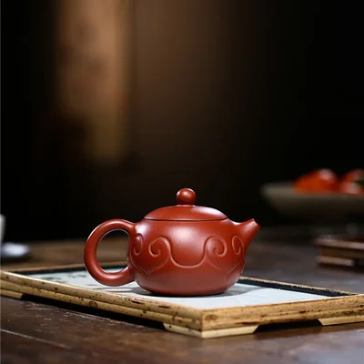 

250 ml yixing recommended undressed ore violet arenaceous handmade dahongpao best xi shi pot of purple sand teapot tea puer gift