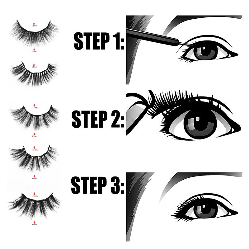 

5 pair Magnetic Eyelashes 3D Mink False Lashes magnetic eyeliner Tweezers Set Waterproof Lasting Magnetic Lashes Makeup Tool