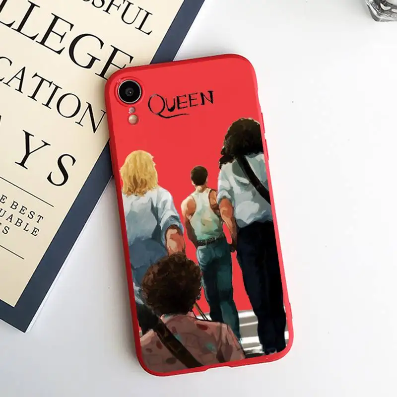 

Freddie Mercury Queen band Phone Case Candy Color for iPhone 6 7 8 11 12 s mini pro X XS XR MAX Plus