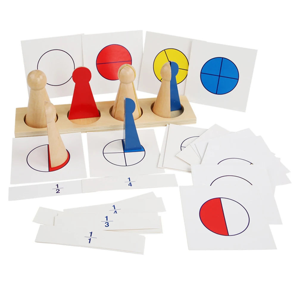 

Монтессори деревянный фракционный инструмент математический соответствующий демонстратор Раннее Обучение головоломки игрушки помощь в о...