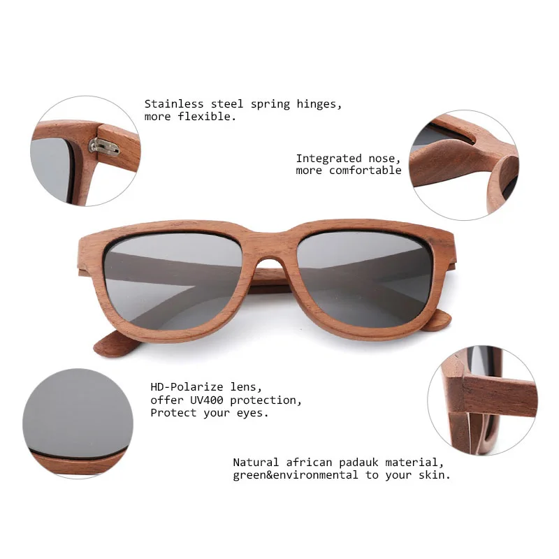 

walnut wood sunglasses women 2018 UV400 sunglasses men polarized retro sunglasses women fashion vintage sunglasses