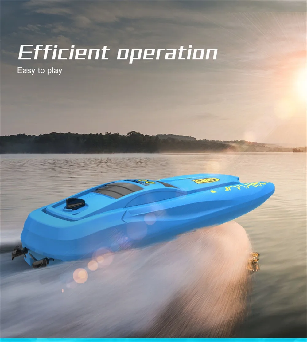 2 4G RC лодки 25 км/ч высокоскоростная гоночная лодка канала двойной мотор