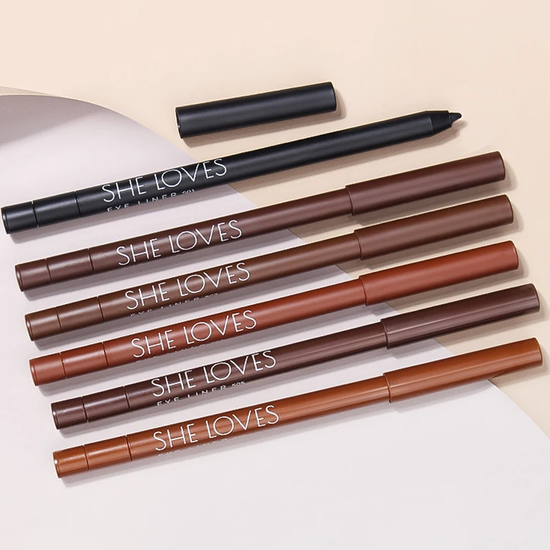 

Glue Eyeliner Pen Waterproof Novice Beginners Pencil Hard Head Brown Plain Eyeliner Make Up Tool for Girl Women