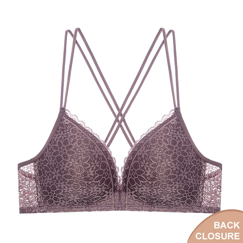 Brown bra Perfering бюстгальтер-Пушап для женщин кружевное беспроводное женское белье женское нижнее белье Бралетт Бесшовный Бюстгальтер BH сексуальный белый черный бюстгальтер - Цвет: Brown bra
