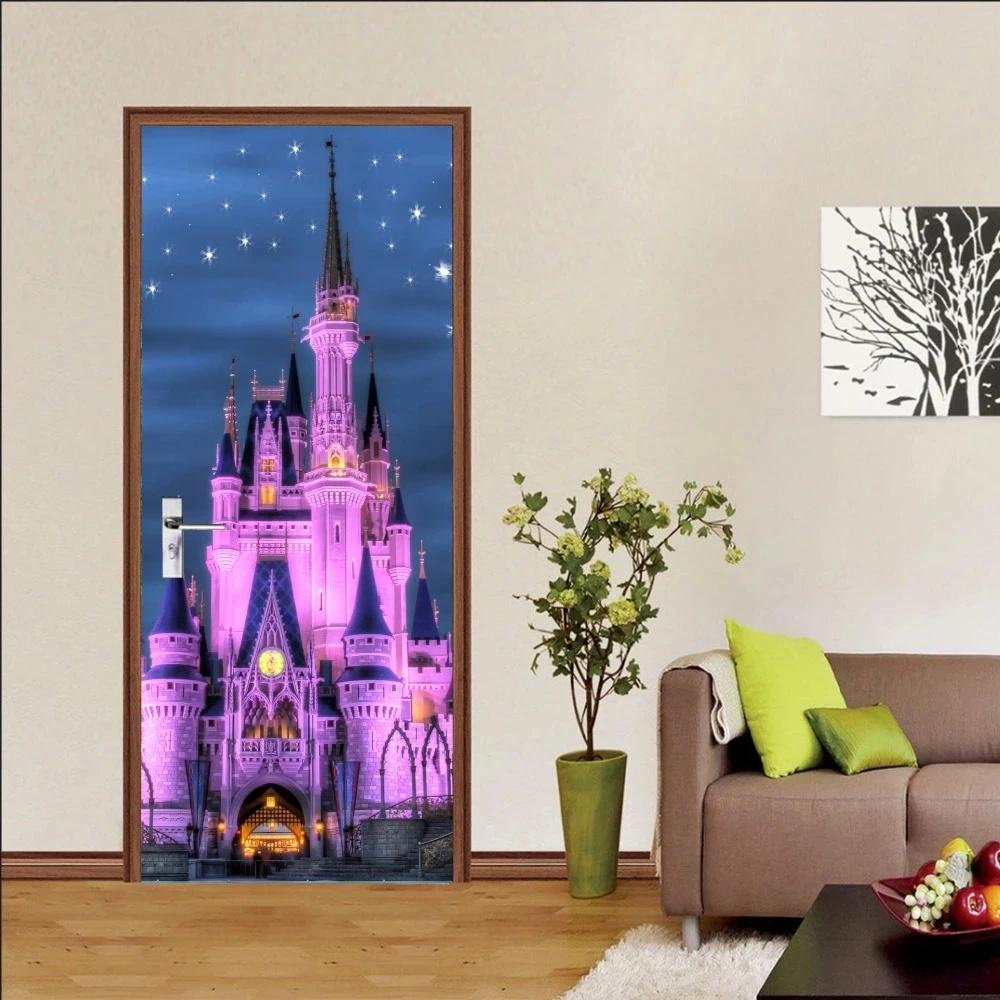 Светящиеся в темноте наклейки виде замка для двери украшение стены сделай сам