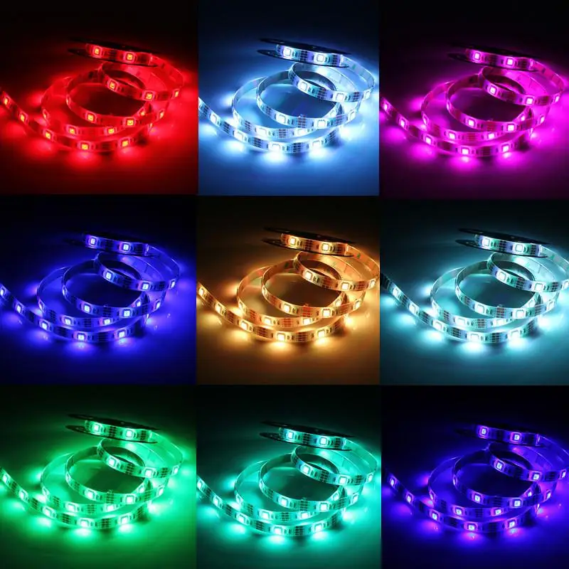

Waterproof 200cm/6.5feet Wall 60Leds 5050RGB USB Strip Light with Mini Controller Suit for Notebook PC TV