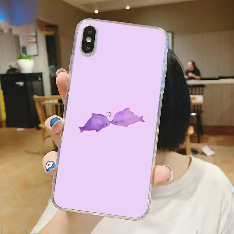 

Purple background pattern aesthetics Phone Case Transparent for iPhone 6 7 8 11 12 s mini pro X XS XR MAX Plus
