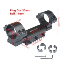 zero recoil scope mount 25 4mm 1 30mm rings wstop pin fit 11mm 20mm dovetail picatiiny rail weaver hunting base no logo