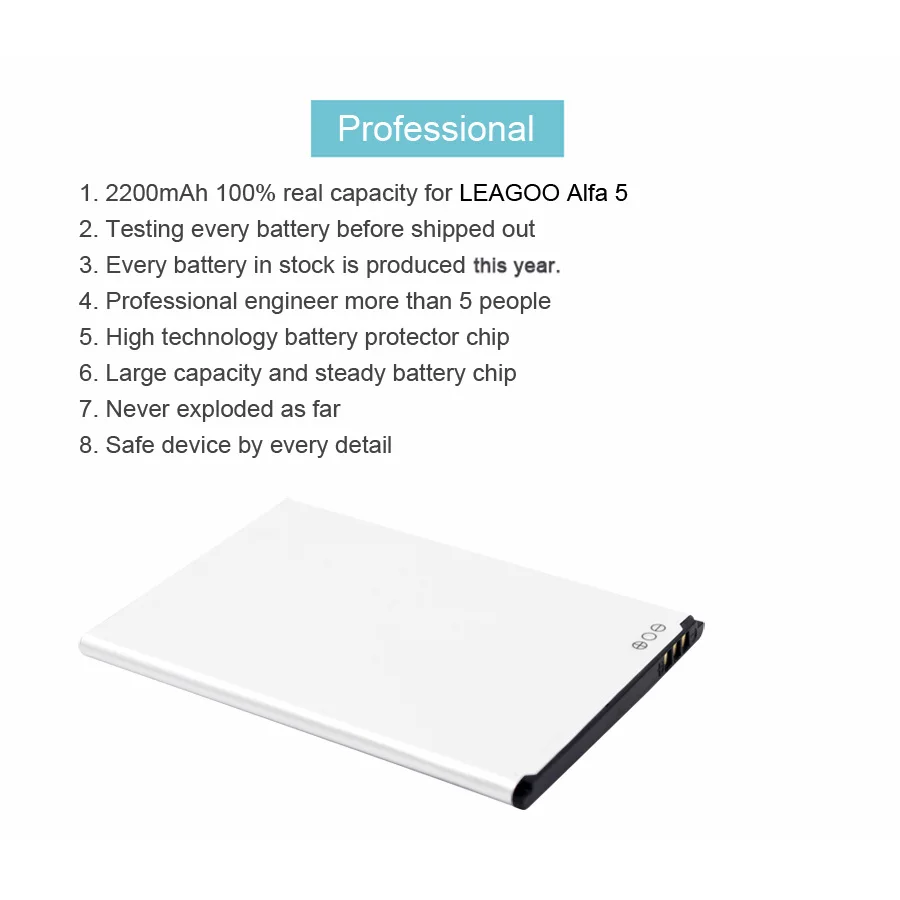 Сменный аккумулятор PINZHENG для мобильного телефона LEAGOO Alfa 5 100% оригинал BT 501 2200