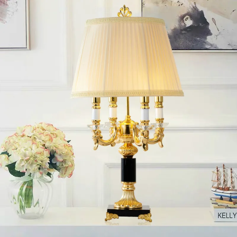 Роскошная настольная лампа в европейском стиле для гостиной роскошная