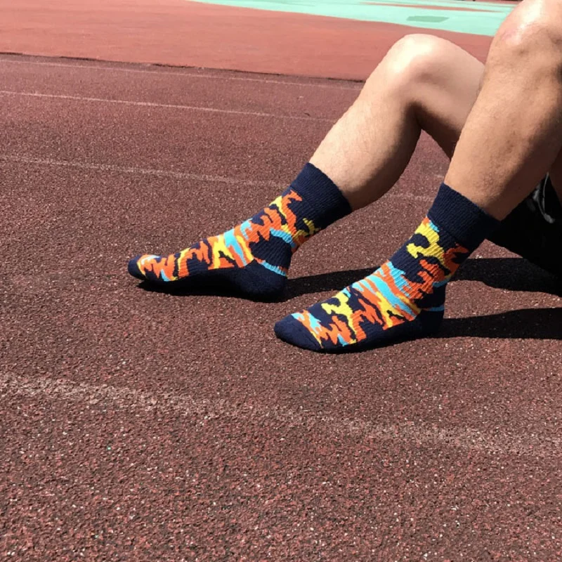 Носки мужские утепленные для спорта на открытом воздухе камуфляжные