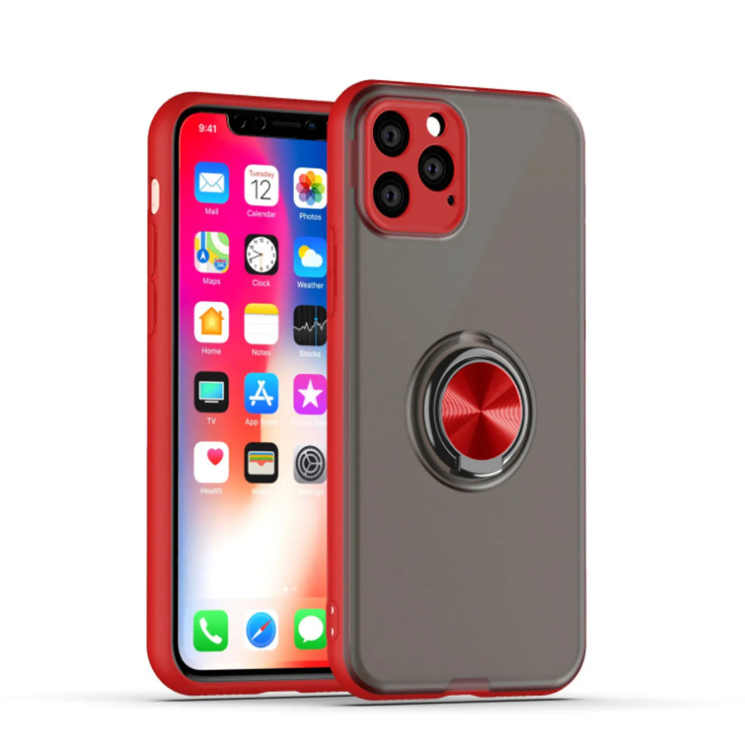 Противоударный чехол для телефона iPhone 6 6S 7 8 Plus XS 11Pro Max X XR Xs Finger Ring автомобильный