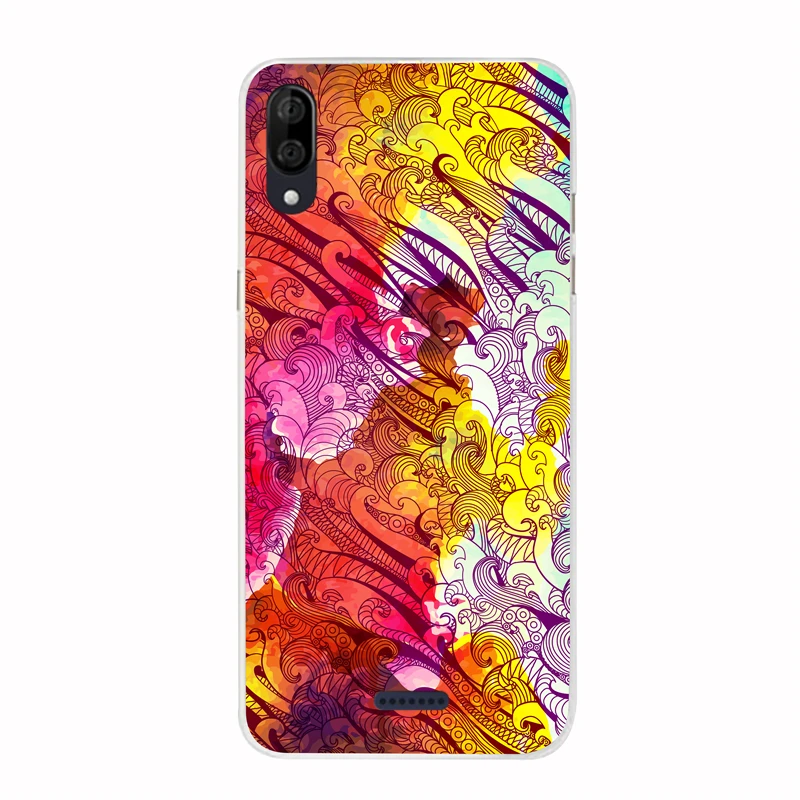TPU Cover For Wiko Y80 Case Silicone Floral Painted Bumper Y 80 5.99 inch Phone Covers Soft Back Fundas |