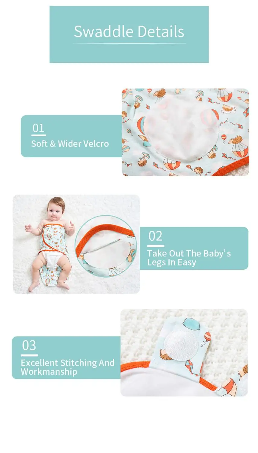2 шт./компл. одеяло для пеленания новорожденных Регулируемый Детский Пеленальный