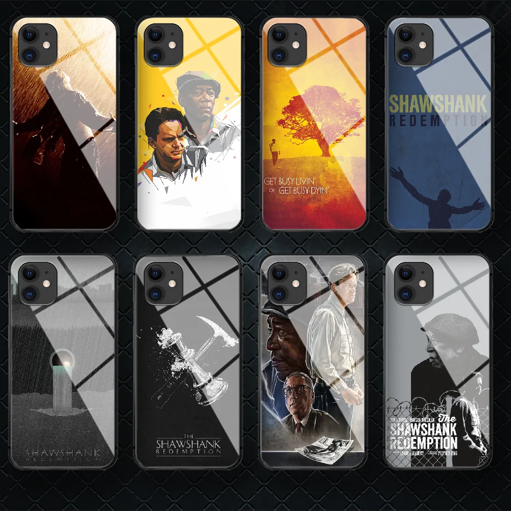 

Shawshank Redemption Tempered Glass Phone Case Cover For IPhone 5 6 7 8 11 12 S Plus Xr X Xs Pro Max Mini Se 2020 Black Luxury