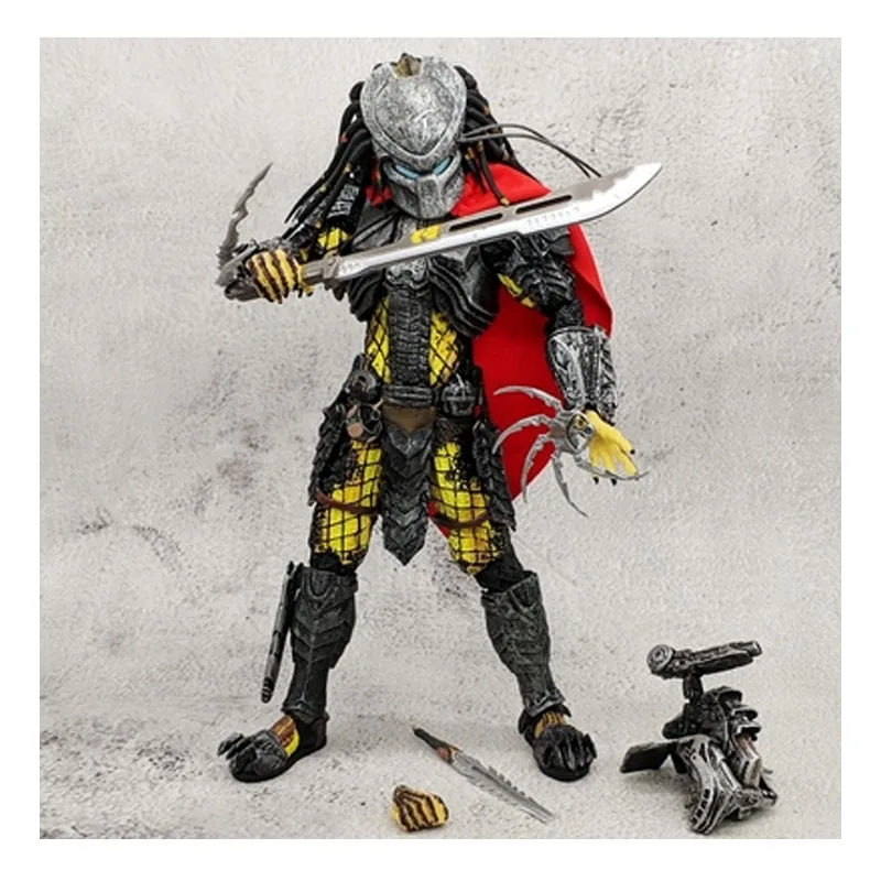 

Bandai Alien VS Predators Scar Predators Action Figure Model Toys Cartoon Masked Scar Predators Dolls Model Collection Fans Toy