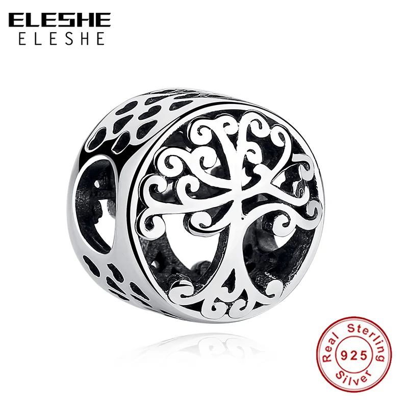 

100% 925 Sterling Silver Tree of Life Charm Beads fit Charm Bracelets & Bangles Jewelry Making Christmas Gift