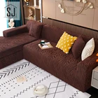 Эластичный чехол для дивана для гостиной, бархатный плотный жаккардовый чехол для дивана, облегающий растягивающийся L-образный чехол для углового кресла