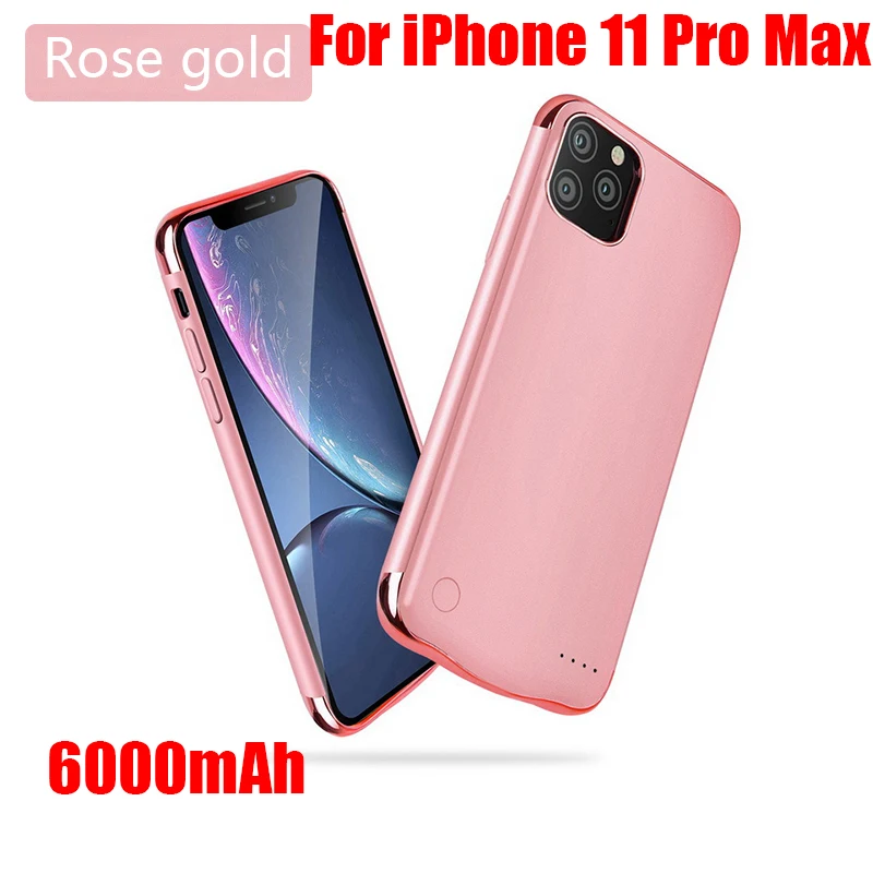 For iphone 11Pro Max 5500/6000 мАч Внешний внешний аккумулятор, чехол для зарядки аккумулятора для iPhone 11/iPhone 11 Pro/iPhone 11 Pro Max, тонкий чехол для зарядного устройства - Цвет: For iphone 11Pro Max