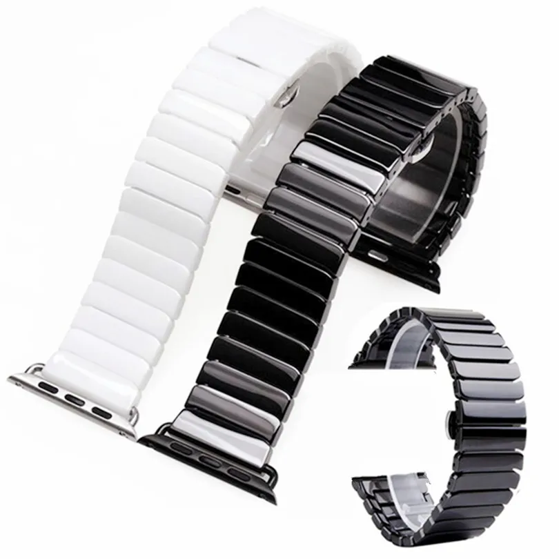 Новый керамический ремешок для часов Apple Watch 38/42 мм серия 1 2 3 браслет с пряжкой