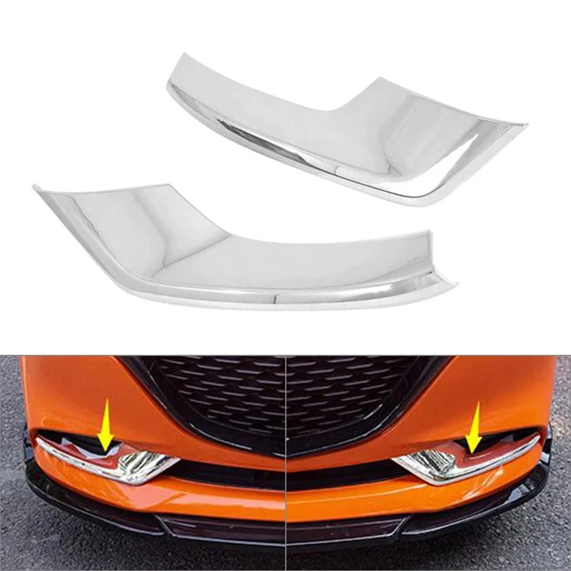 

Chrome Front Fog Light Frame Decorative Molding Cover Trim for Mazda 3 BM BN 2019 2020