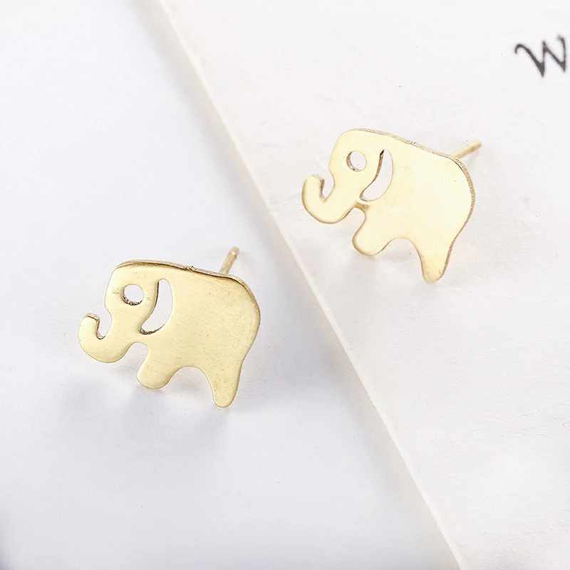 CARTER LISA модные ювелирные изделия минималистичные серьги-гвоздики в виде слона