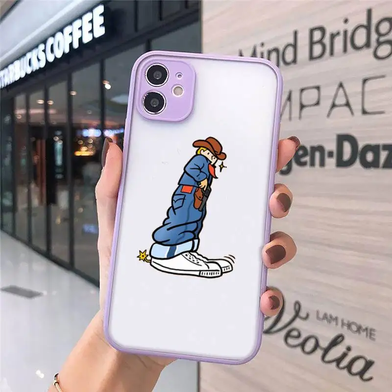 

Cartoon creative text color has a sense of design Phone Cases Matte Transparent for iPhone 7 8 11 12 s mini pro X XS XR MAX Plus