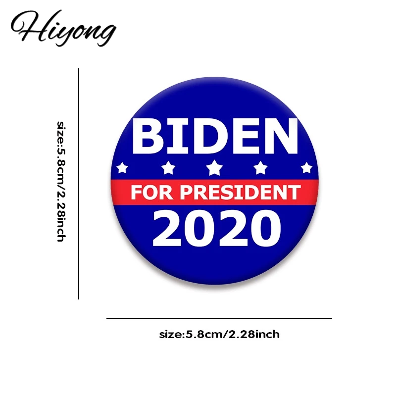 Пластиковый значок Hiyong 2020 жестяная булавка американская президент кампания