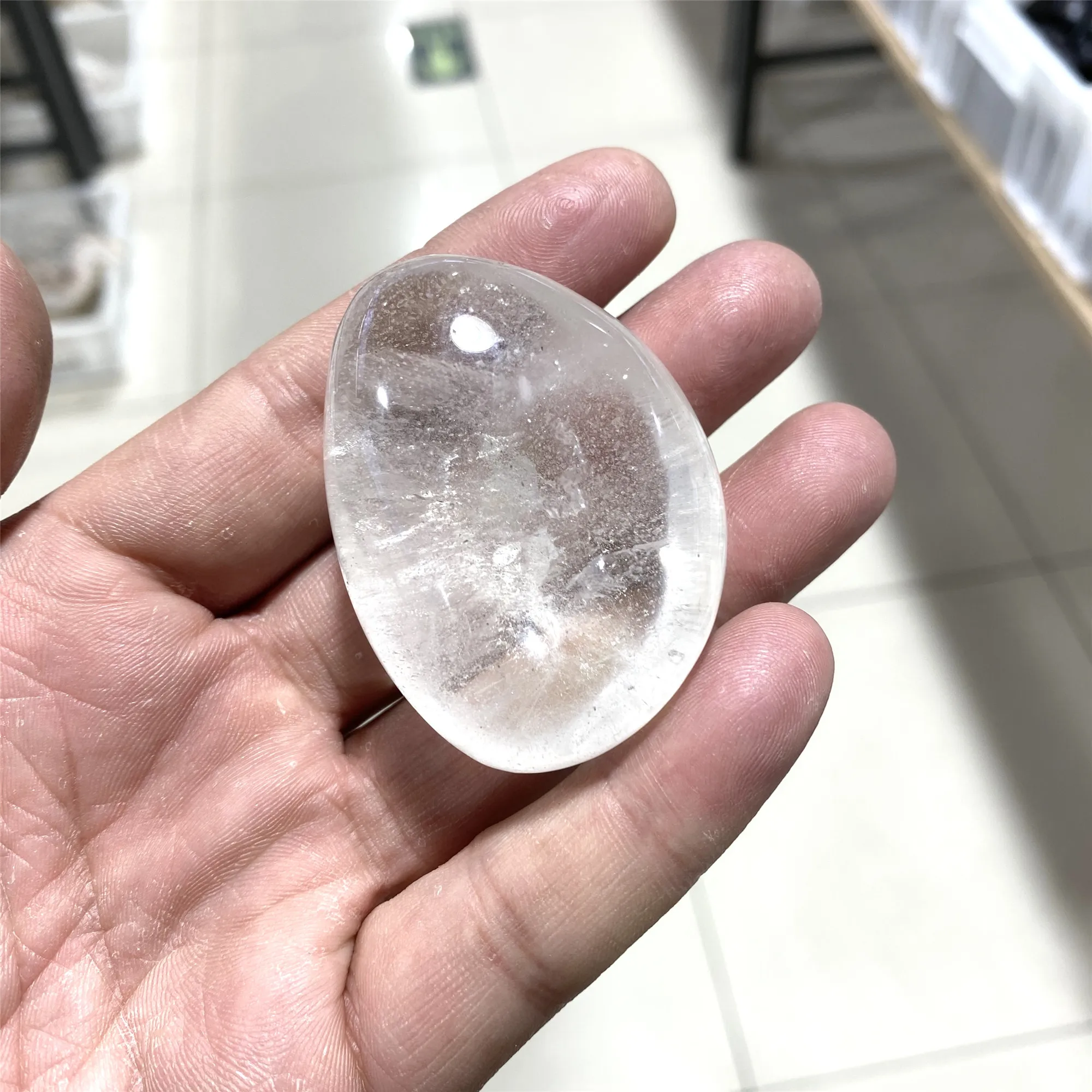 Натуральный Полированный чистый кварцевый кристалл лечебный камень