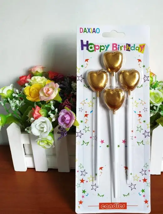4 шт./упак. Kawaii в форме сердца в форме звезды лампы в форме свечи пентаграмма лампы в форме свечи с се gs на день рождения свечи в форме сердца Творческий Свеча ко дню рождения штепсельная Вилка для торта