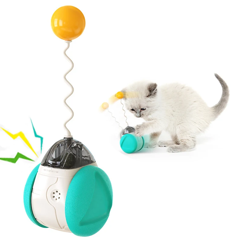 

Cat Toys Interactive Toy Smart Tumbler Sounding Toy With A Balance Body Colorful Sound Catnip Ball Teaser Cats Products Funny
