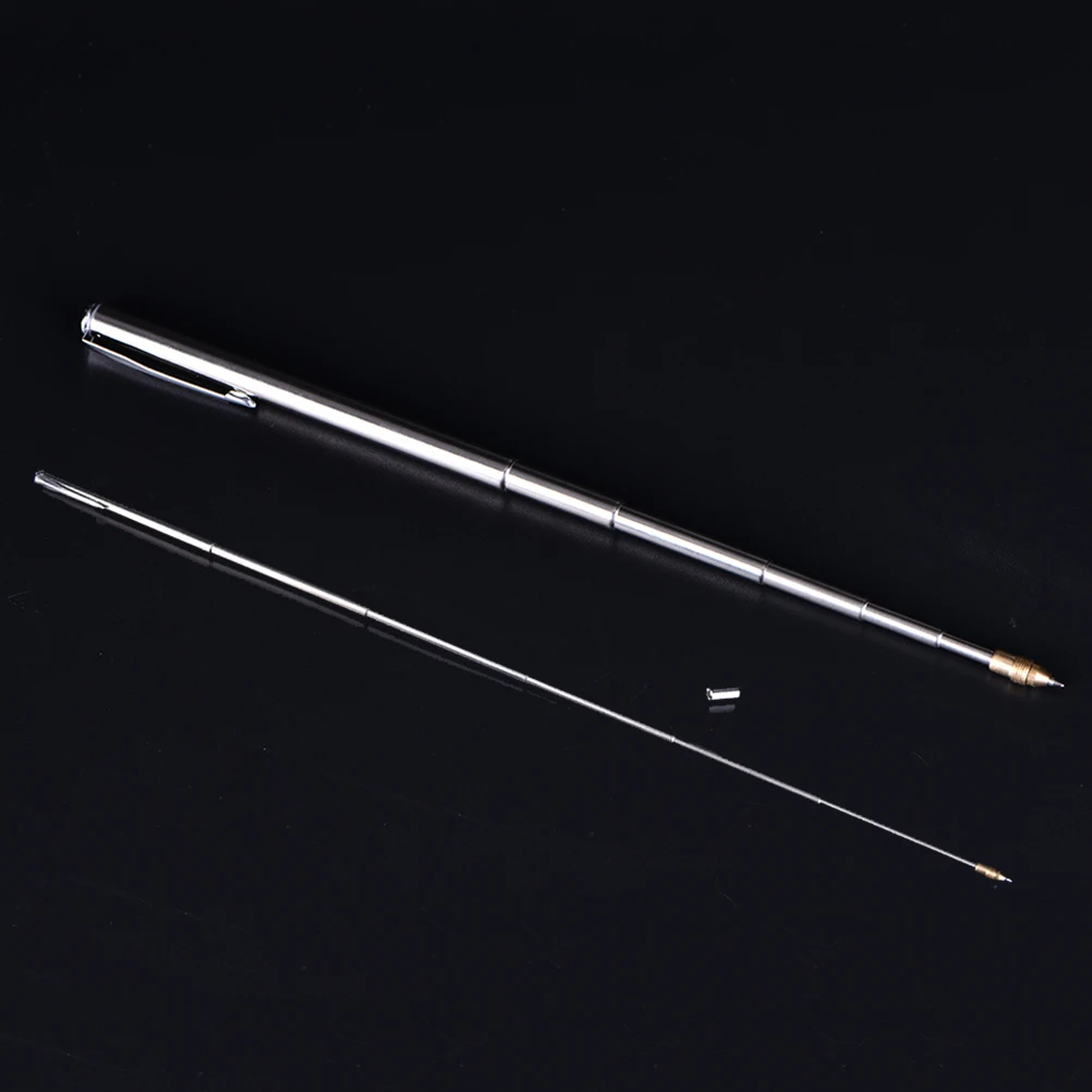 

1pcs Pointer Pen Instrument Baton Section 6 Stainless Steel Telescopic Magic Ballpoint Pen Kindergarten Teacher Teaching Supply