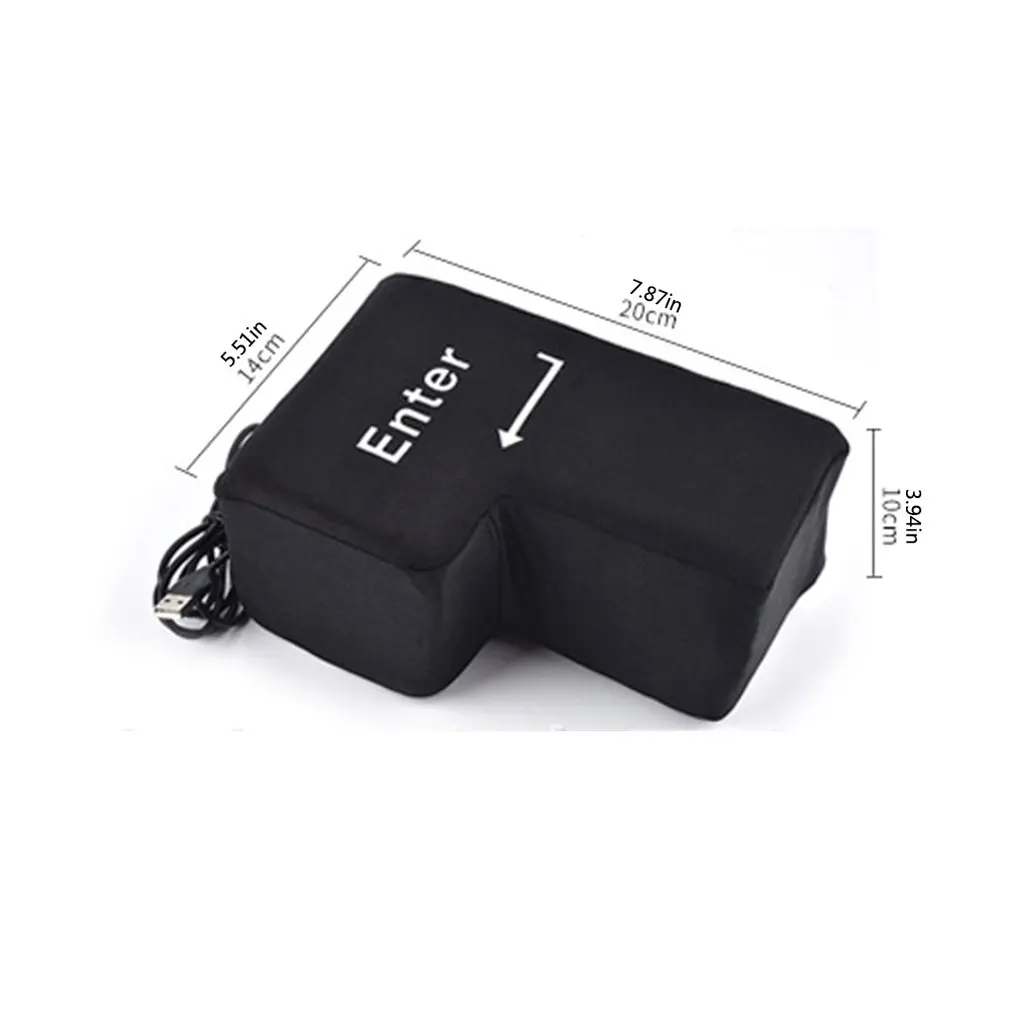 Hot USB Enter Key Vent Pillow Soft Computer Button Return Key For Offices Decompression Pillow Anti Stress Relief Toy Wholesale