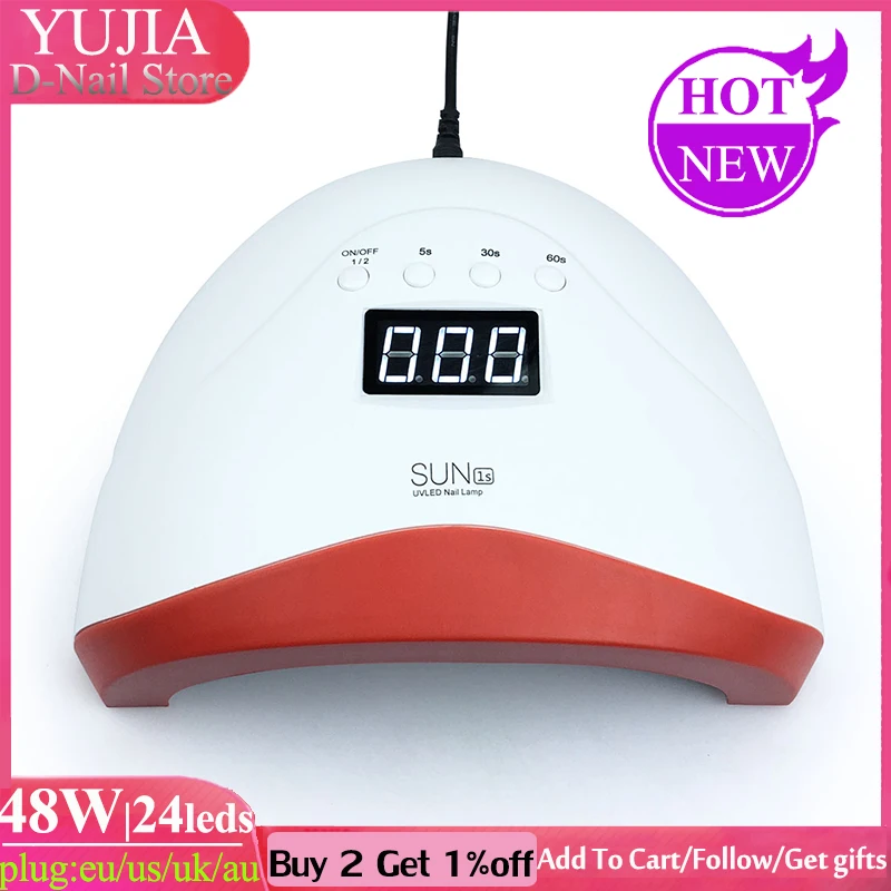 УФ лампа для маникюра светодиодный Сушилка ногтей Ice Lamp с 24 шт. s 30s/60s/90s Авто сенсор