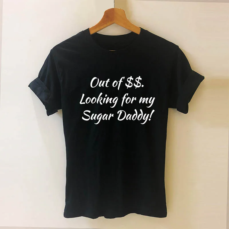 Футболка с надписью Sugar Daddy забавная футболка женская одежда повседневные топы