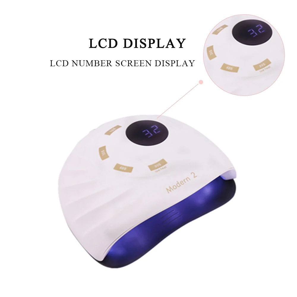 Новый Сушилка для ногтей УФ светодиодный маникюрный аппарат с нижним ЖК дисплеем
