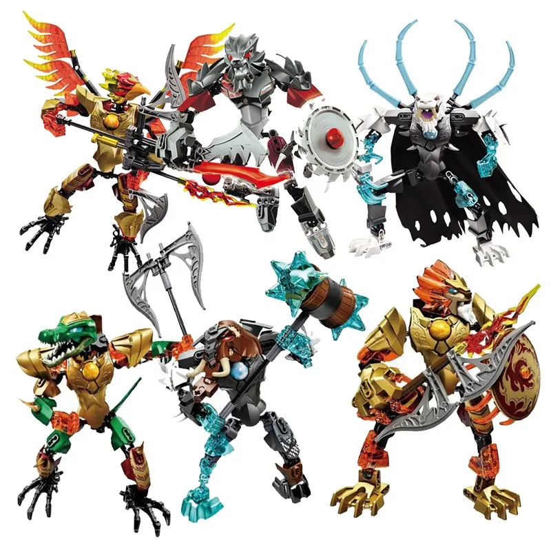 

2021 New Super Chima Heroes Bionicle Robot Building Block Toys Gifts Action Figure Compatible With Lepining Chimaed Cragger