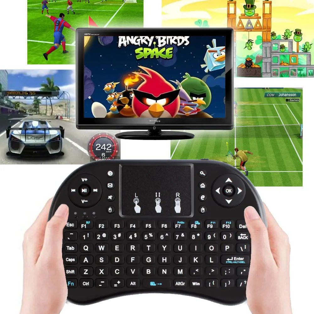 Mini 92-key 2.4G Wireless Air Mouse Keyboard Remote Control Handheld 78 Channels Gaming Keyboards for XBMC X TV Box Android PC | Компьютеры